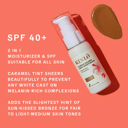 KINLO Always Golden Duo Set - Tinted Sunscreen SPF for Face and Body Kit for Melanin Rich Skin | Black Owned Skincare| Made in USA