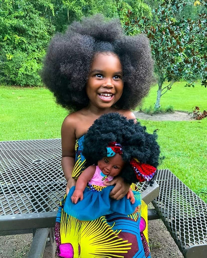 Orijin Bees Fro Zizzy Bee - Black Baby Doll, African Doll, African American Doll, Ethnic Doll, Biracial Doll, Latino Doll, Hispanic Doll, Afro Doll, Curly Hair Doll, Birthday Gift