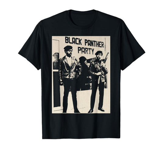 BPP Vintage Black History Self Defense Black Panthers Party T-Shirt