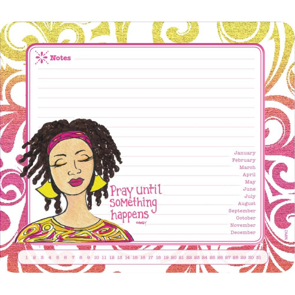 Shades of Color Memo Mouse Pad, Pray Until Something Happens (MP02)