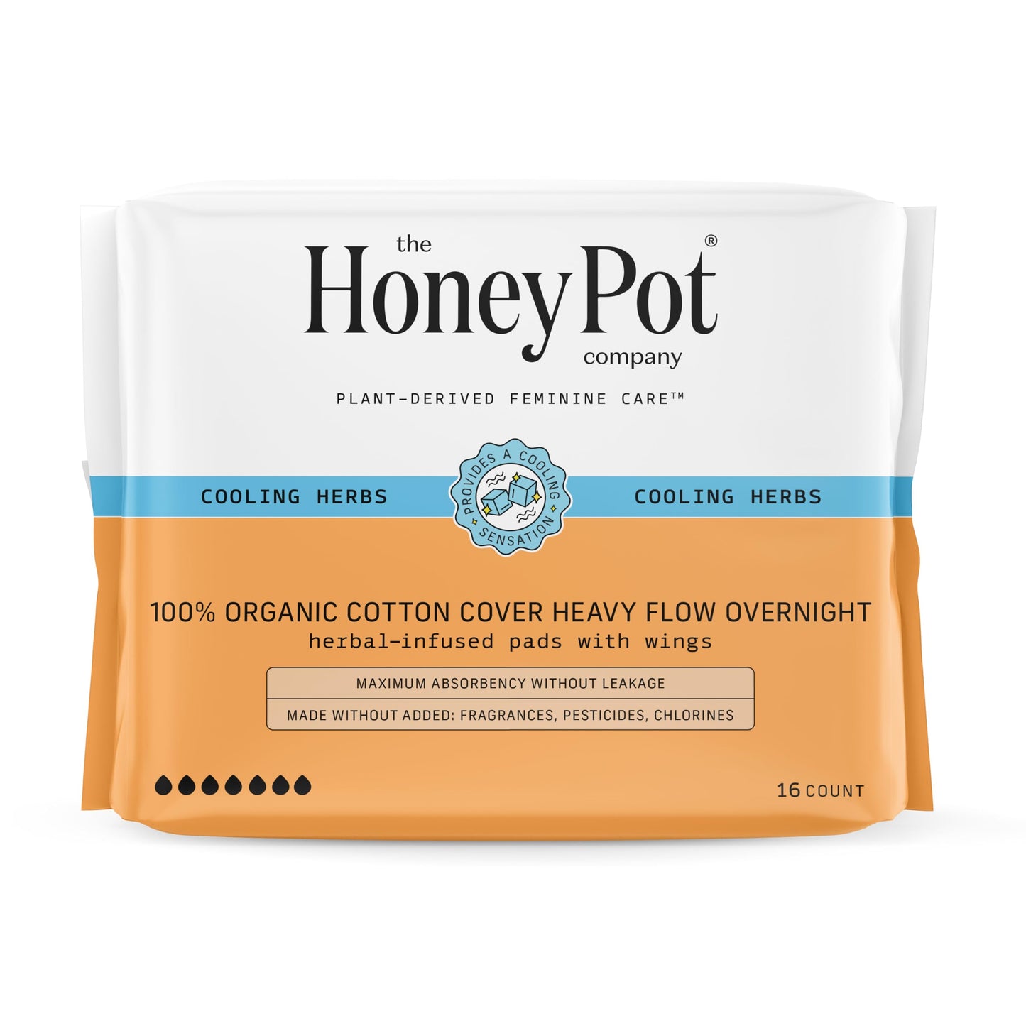 The Honey Pot Company - Herbal Pads for Women - Overnight & Heavy Flow Overnight Bundle - Infused w/Essential Oils for Cooling Effect & Cotton Cover- Sanitary Pads - Feminine Care - FSA Eligible
