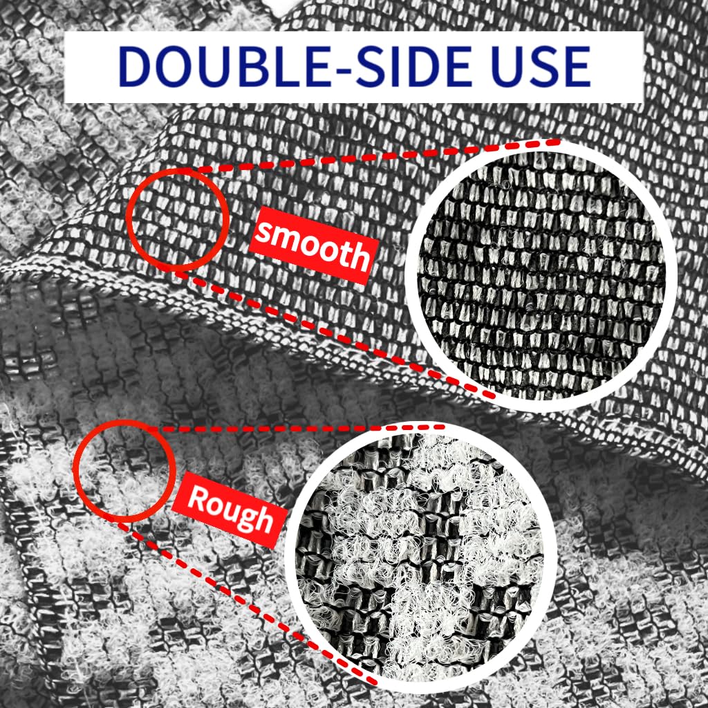 Exfoliating Washcloth, Japanese Exfoliating Towel, Exfoliating Shower Towel, Deep Cleanse for Body Face African Net Sponge Exfoliating Bath Scrubber with 2 Sides for Scrubbing & Washing