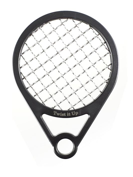 Twist Up Comb (Bond Black) - Alternative for Hair Sponges, Creates Curls and Twists for Black Men, Tennis Racket Design