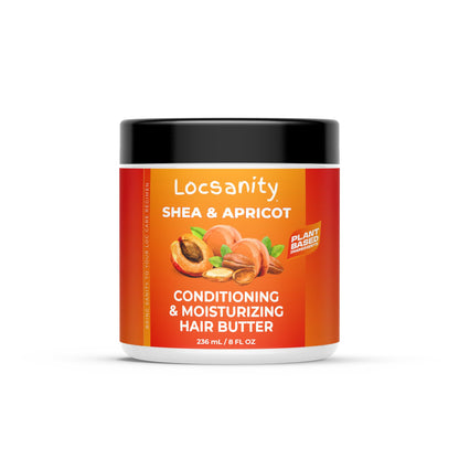 Locsanity Shea & Apricot Loose, Natural, Conditioning and Moisturizing Hair Butter - Strength & Growth Formula