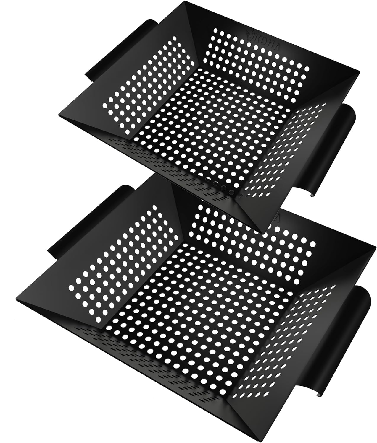 Kona Grill Grilling Basket Set - Premium Accessories for Outdoor Grill - Perfect for Veggies and More! Enhance Your BBQ Experience with this Heavy-Duty Grill Basket - Includes Bonus Gift: Wooden