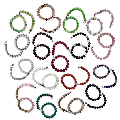 Locsanity Interlocking, Sisterlock, Dreadlock, Crochet Tool Bracelet Holder, Pink Beads (Greens)