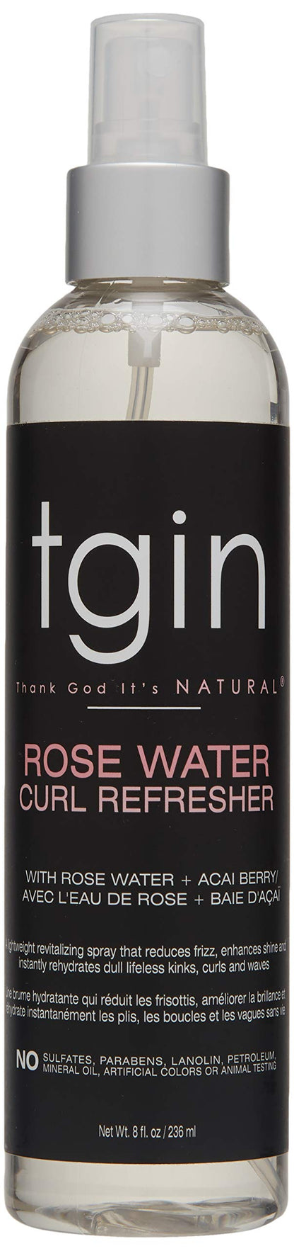 tgin Rose Water Curl Defining Styling Gel for Curly Hair (8 oz + 13 oz) - Highly Effective for Curls, Reducing Frizz, and Boosting Volume, Lightweight Moisture, Scented