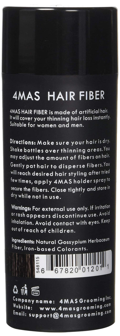 4MAS Hair Building Fibers | Line filling or Thinning Hair | Thicker Hair Look | 9 Shades for Men & Women | 25g