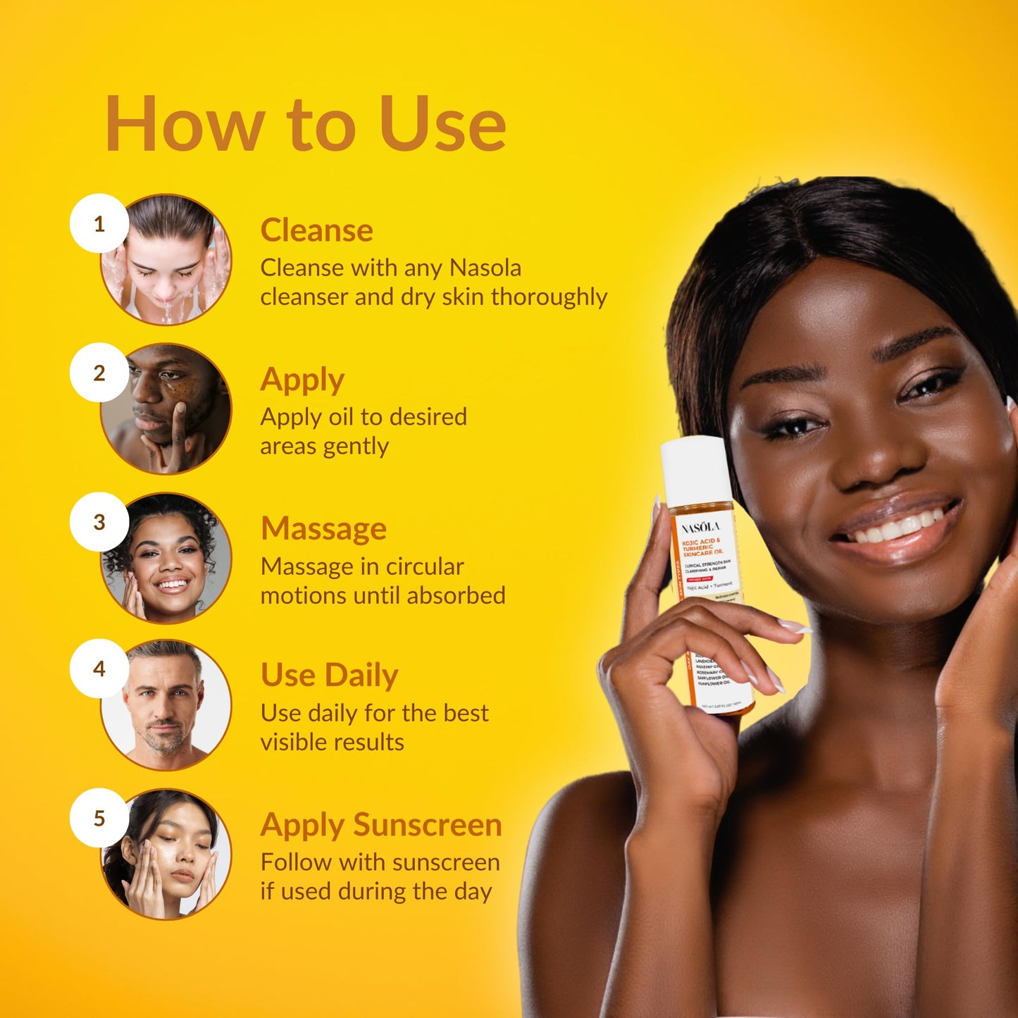 Nasola Kojic Acid Turmeric Skincare Bio Pure Oil