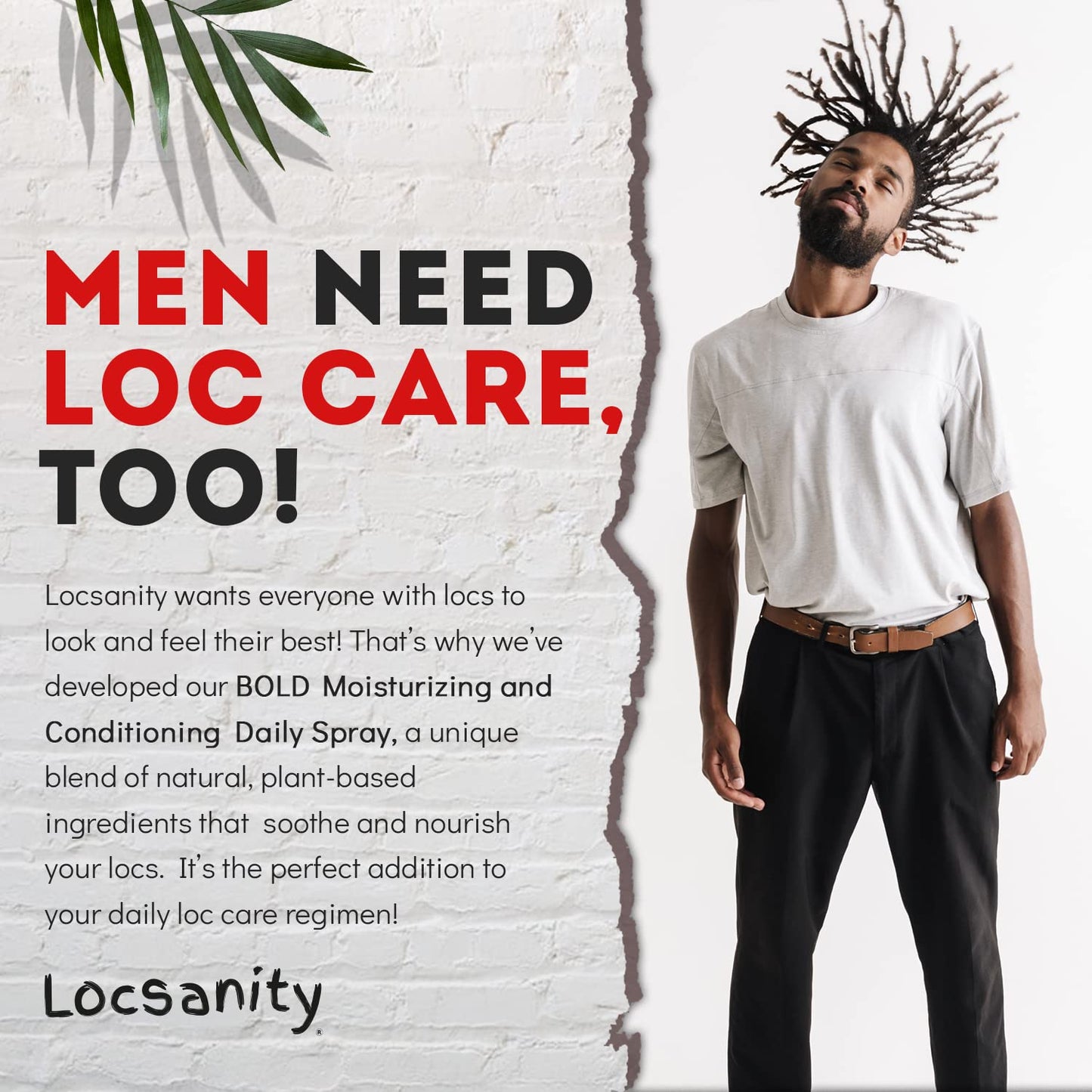 Locsanity BOLD Moisturizing Loc Spray - Natural Locs Care, Dreadlock Maintenance - Hair Scalp Moisturizer, Conditioning Spray for Dreads, Braids (8oz)