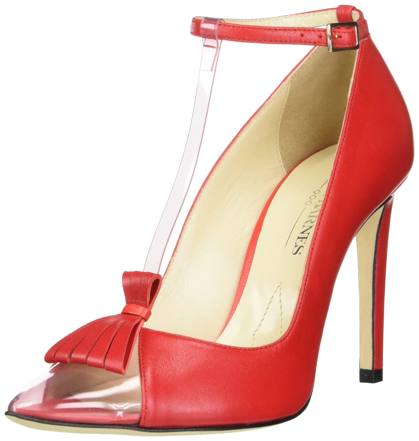 Tiannia Barnes Women's Tamron T-Strap Pump, Red, 10