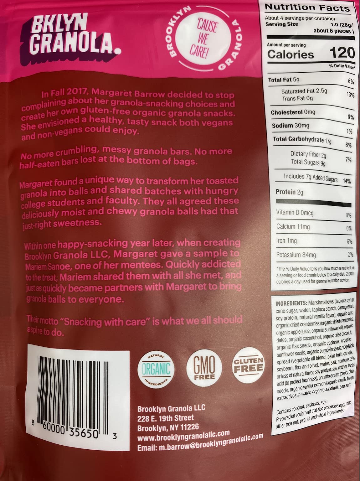 Luscious Cranberry Coconut | Granola Bites | 6 PACK