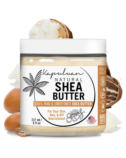 Kapuluan Shea Butter — Raw, Unrefined, Pure Shea Butter Raw for Skin, Hair, and Face - Shea African Butter Skin Moisturizer, Stretch Marks and Acne Scarring .5 lb