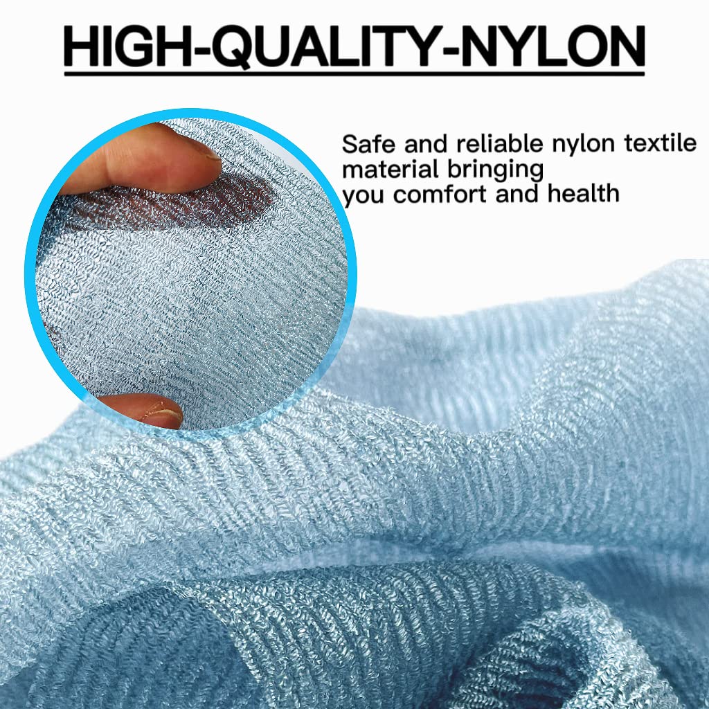 Exfoliating Washcloth, 6 Pieces Japanese Washcloth Exfoliating, Exfoliating Towel Sponge Loofah Exfoliating Body for Body Exfoliation Body Scrubber for Shower Cloth（GY, BLK, WH, YLW, PNK, BLU)