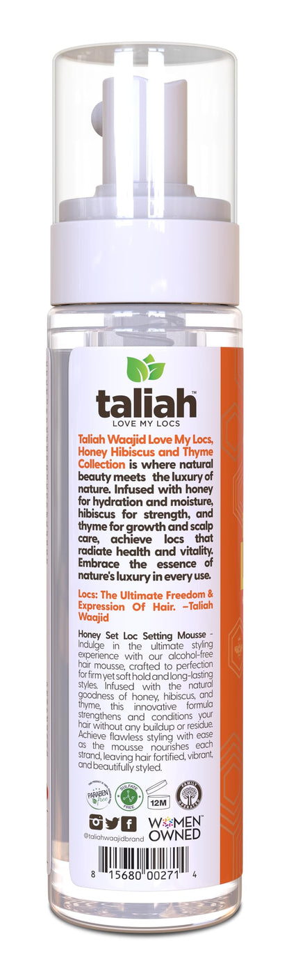 Taliah Waajid Love My Locs Honey Set Loc Hair Mousse (8oz) - Firm Hold, Natural Ingredients, Alcohol Free, Sulfate Free, Paraben Free