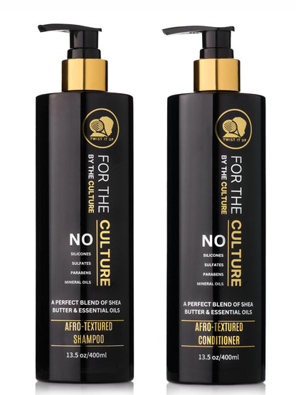 Twist It Up New Gold Standard Shampoo & Conditioner Set, Over 20 Natural Ingredients, Sulfate & Paraben-Free, Silicone-Free, Moisturizing, Hydrating, for Afro-Textured Hair