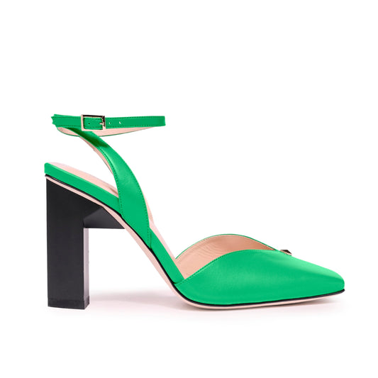 Tiannia Barnes Women's Hope Ankle Strap Pump, Green, 12