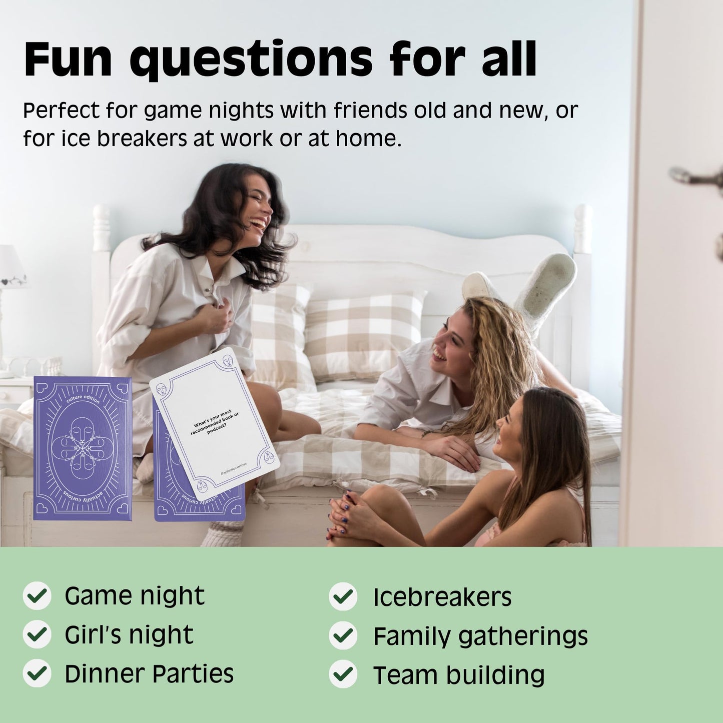 Actually Curious The Culture Edition: Icebreaker Conversation Cards - Adult, Teen, Family Card Game, Couples Games, Games for Family Game Night, Adult Games, Family Games, Drinking Games for Adults