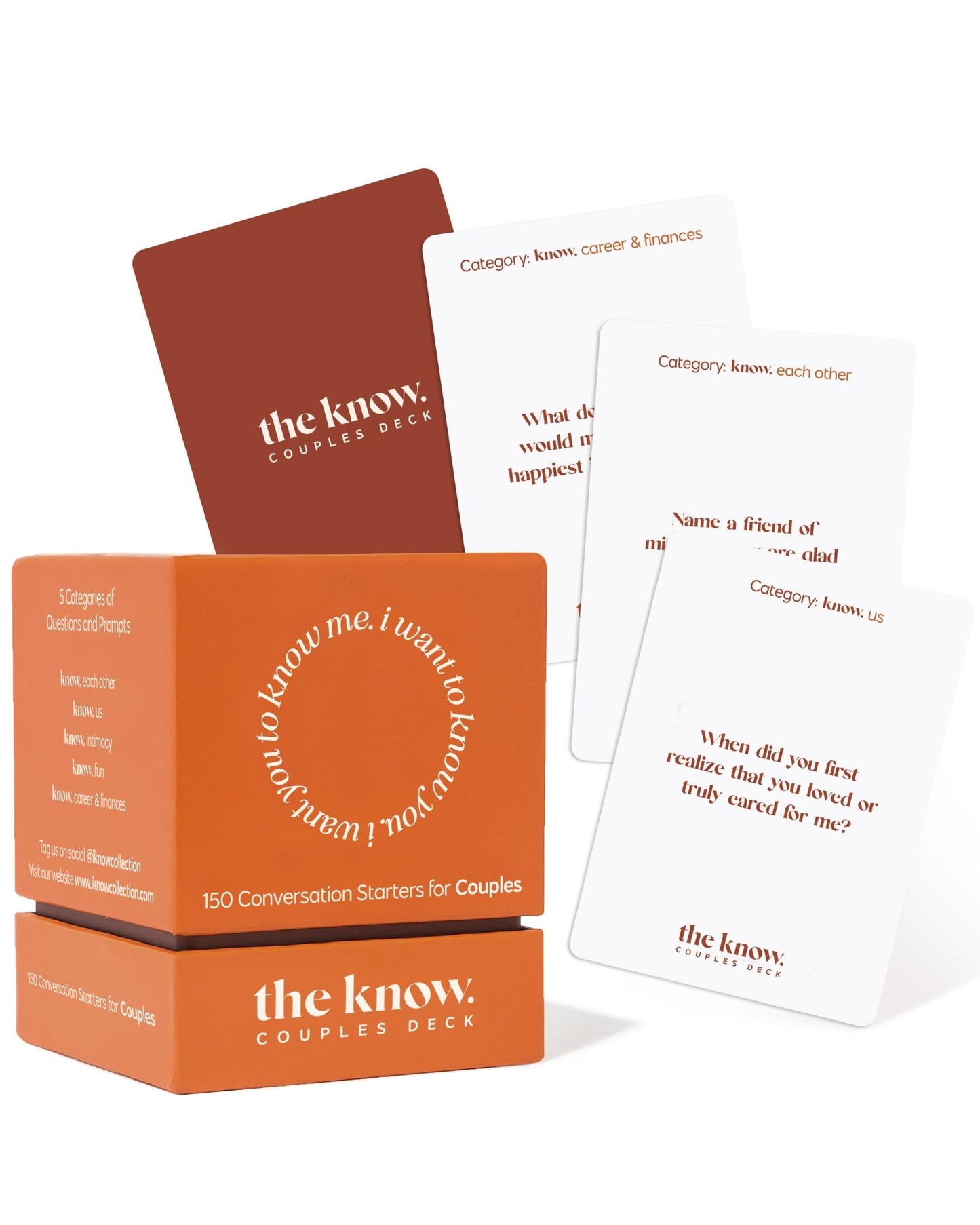 I Know Collection The Know Couples Deck - Date Night Get to Know You Games - 150 Thoughtful Couple Questions – Fun Date Night Cards for New Couples – Romantic Couples Gift