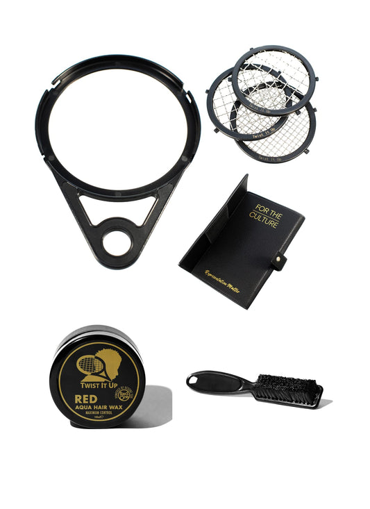 Twist Up Comb 4.0 Trifecta - Hair Sponge Alternative for Black Men, Creates Curls and Twists, Tennis Racket Design