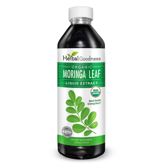 Moringa Leaf Extract 12oz - for Immune and Energy Support, Healthy Skin and Hair, Improved Digestion - Moringa Powder Organic Extract - 1 Bottle - Herbal Goodness