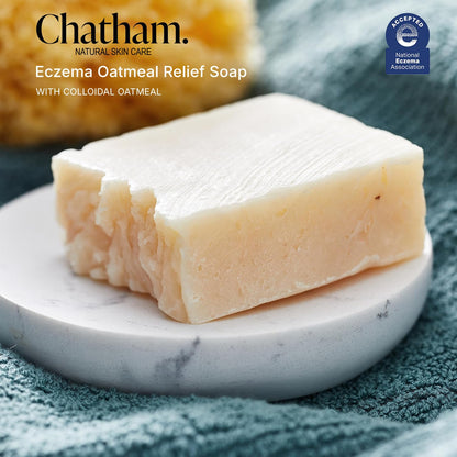 Chatham Natural Skin Care Eczema Relief Oatmeal Soap 5oz | with Colloidal Oatmeal | Bath Soap | For Eczema, Rosacea, Psoriasis prone skin