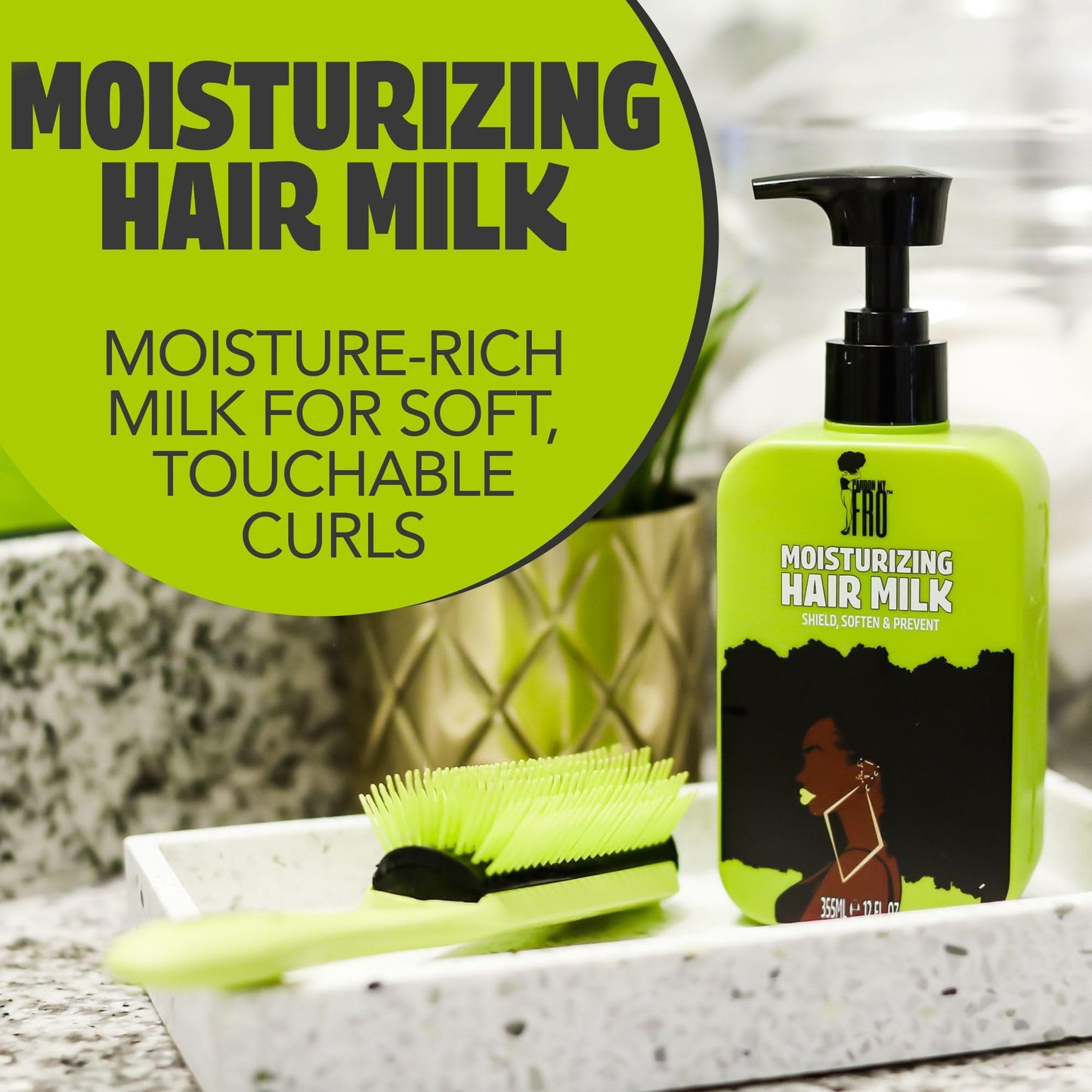 Pardon My Fro Moisturizing Hair Milk - Frizz Control Hair Moisturizer for Your Curls and Coils - 12 fl oz