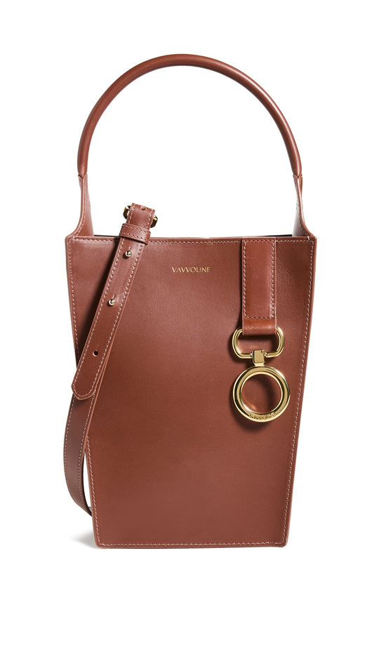 Vavvoune Women's The Mishe Bag, Cognac, Brown, One Size