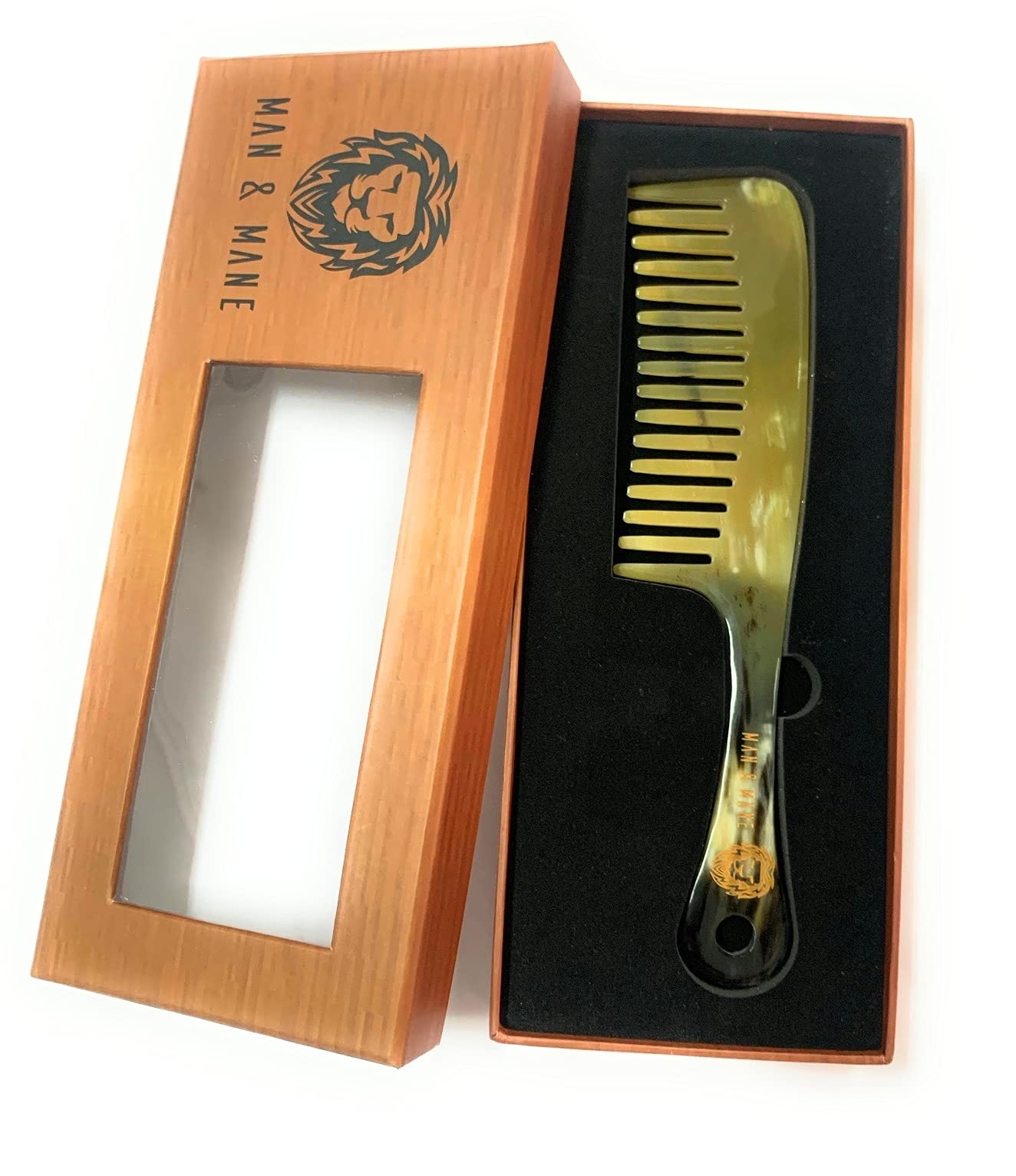 Premium Handmade 100% Oxhorn Anti-static Wide Tooth Detangling & Styling Comb for Women & Men