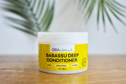 OBIA Naturals Deep Conditioner - Babassu Oil, 8 fluid ounces - Moisturizing, Protein-Free, Repairs Dry, Damaged, Textured, Curly, Natural Hair - Sulfate-Free, Vegan