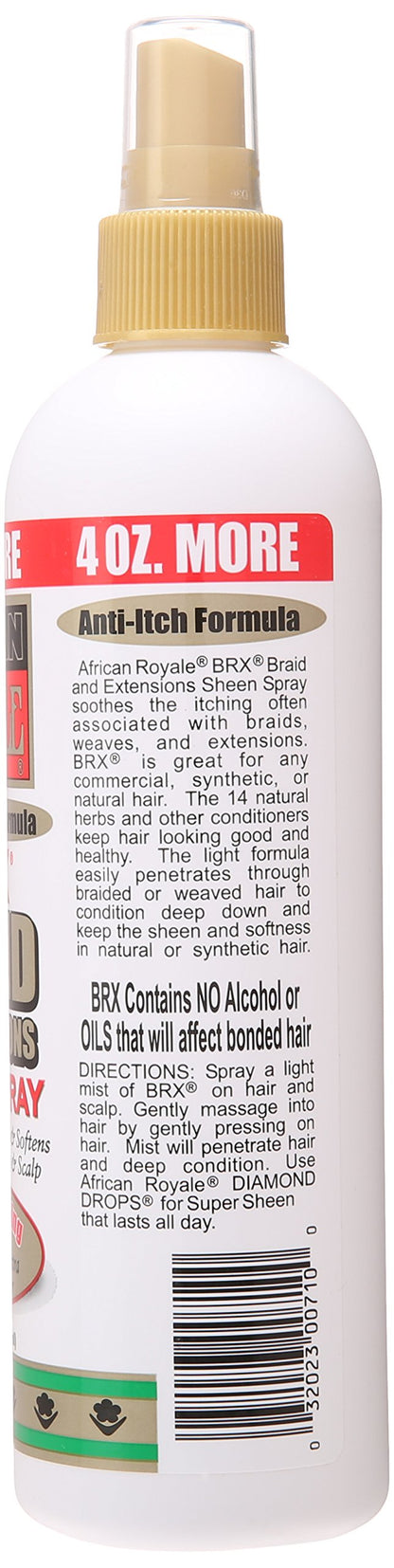 BB African Royale BRX Braid and Extensions Sheen Spray, 12 oz.