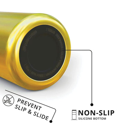 Elemental Artisan Insulated Tumbler, Triple Wall Coffee Travel Mug, Reusable Stainless Steel Coffee Tumbler with Ceramic Lid, Thermal Coffee Cups for Hot (6 Hrs) & Cold (18 Hrs), 16oz - Gold