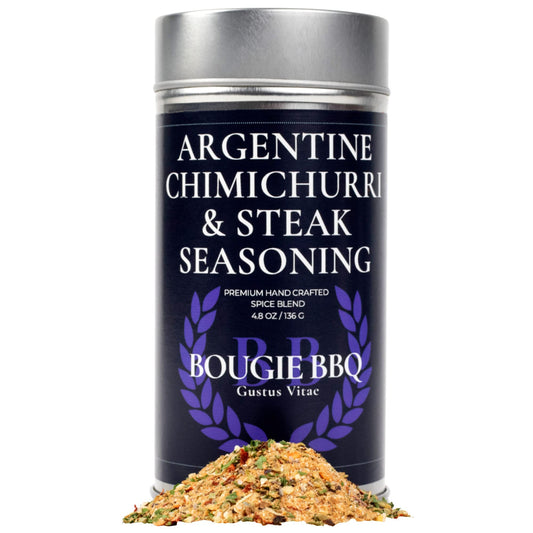 Argentine Chimichurri & Steak Seasoning | Gourmet Seasoning | Artisan Spice Blend | All Natural | Non GMO | 4.8 oz (136g) | Small Batch | Bougie BBQ | Gustus Vitae | #873