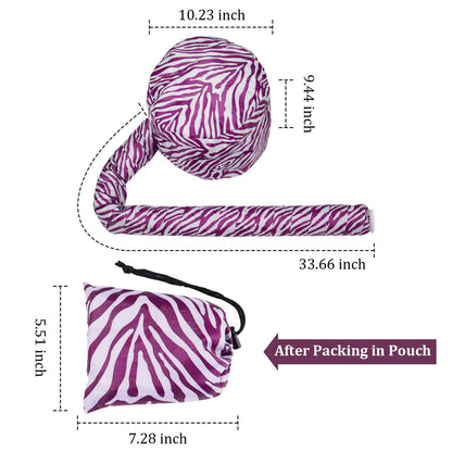 Locsanity Dreadlock Loose Natural Hair Bonnet Dryer Attachment Quick Drying Cap - Black or Purple (Purple Animal)