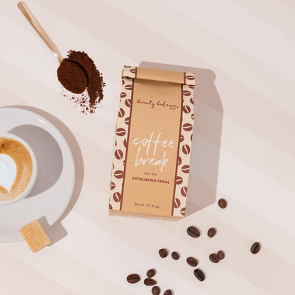 Beauty Bakerie Coffee Break AHA BHA Exfoliating Facial, Skin Care Products for Healthy, Glowing Skin, Face Exfoliator with Skin Refreshing Formula, Exfoliant & Skincare Essential, 1.7 oz.