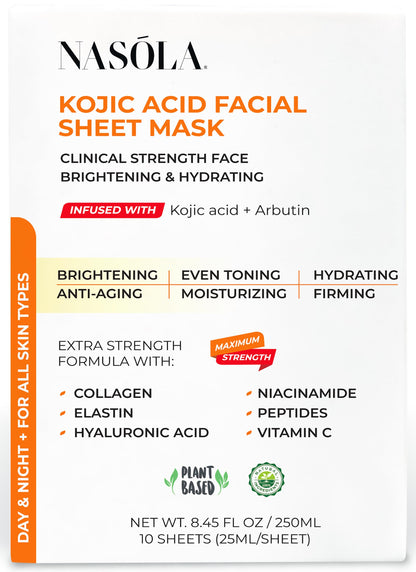 Nasola - Anti-Aging, Brightening, Hydrating, Moisturizing Skin Treatment Mask, 10pcs