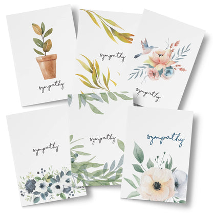 Dessie 50 Different Sympathy Cards With Greetings Inside. 5x7 Inch 50 Condolence Cards With Crisp Designs, Envelopes And Matching Floral Sealing Stickers