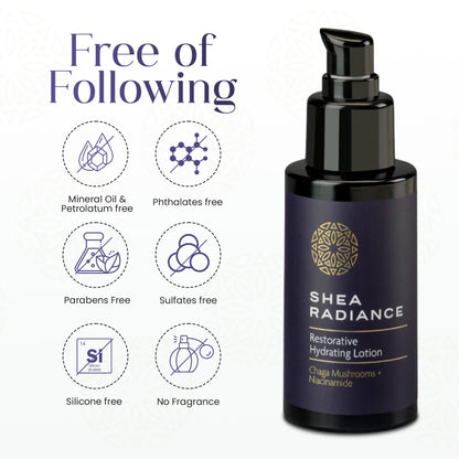 Shea Radiance Restorative & Nourishing Hydrating Body Lotion - deeply hydrating and lightweight lotion formulated with a restorative blend of Tremella