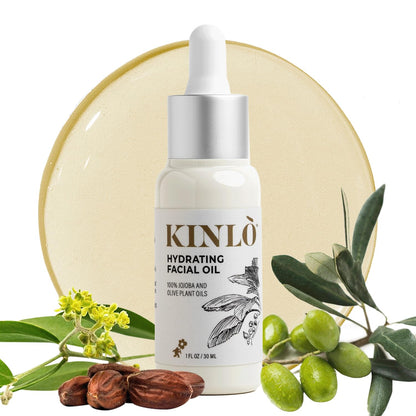 Kinlo Hydrating Face Oil | Jojoba & Olive Oil with Vitamin E | Deep Hydration & Nourishing Facial Moisturizer | 1 fl oz | Gua Sha Facial Massage Oil