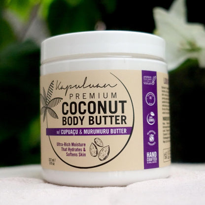 Coconut Body Butter for Women Dry Skin, Body Butter with Pure Coconut Oil, Cupuaçu & Murumuru, Whipped Body Butter for Women, Shea Body Butter Cream, Mantequilla Corporal (Watermelon & Freesia Scent)