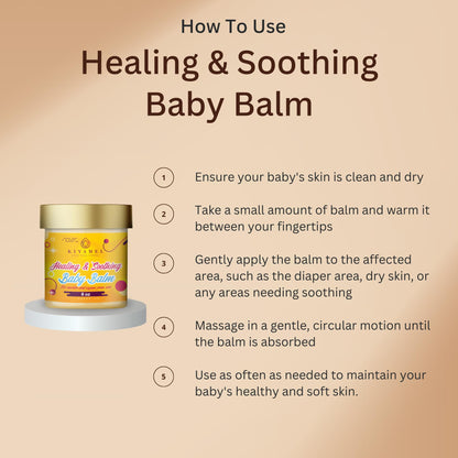 KIYAMEL Healing & Soothing Baby Balm for Sensitive and Eczema Prone Skin| Made with Mango & Shea Butter, Jojoba oil and Vitamin E which gives you a smooth skin and Hydrates & Nourishes Sensitive Skin