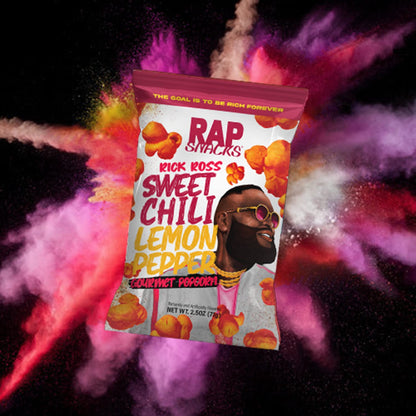 Rap Snacks Rick Ross Sweet Chili Lemon Pepper Popcorn 2.5 Oz Bags - Pack of 6