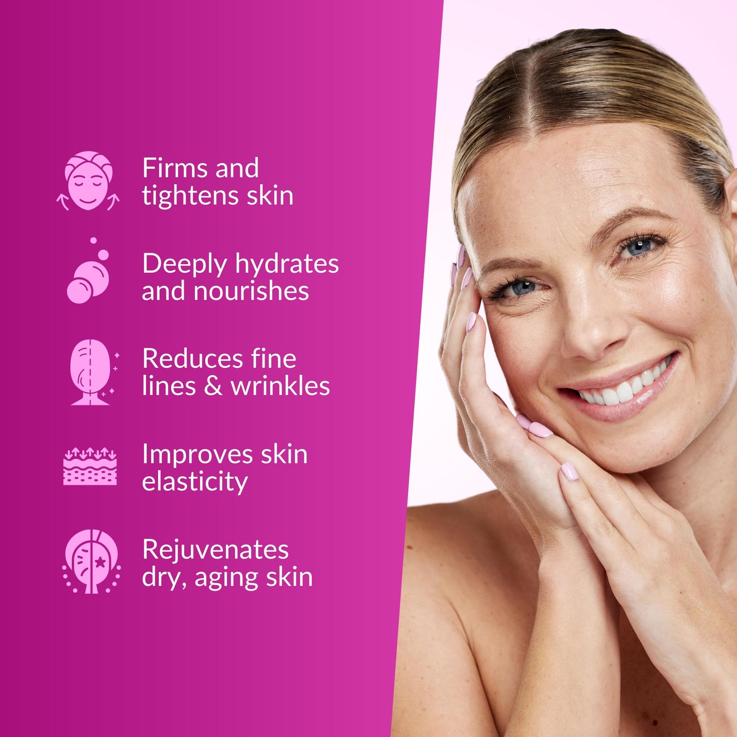 Nasola Hibiscus and Honey Firming Cream, Neck Firming Cream, Skin Tightening Cream, Skin Firming and Tightening Lotion for Face and Body, Anti-Wrinkle Facial Moisturizer with Collagen, 1.85 Oz/55ml