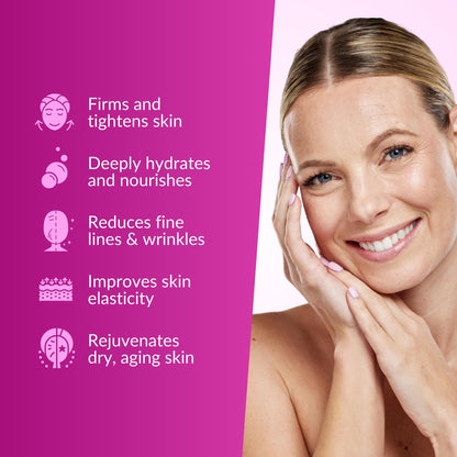 Nasola Hibiscus and Honey Firming Cream, Neck Firming Cream, Skin Tightening Cream, Skin Firming and Tightening Lotion for Face and Body, Anti-Wrinkle Facial Moisturizer with Collagen, 1.85 Oz/55ml