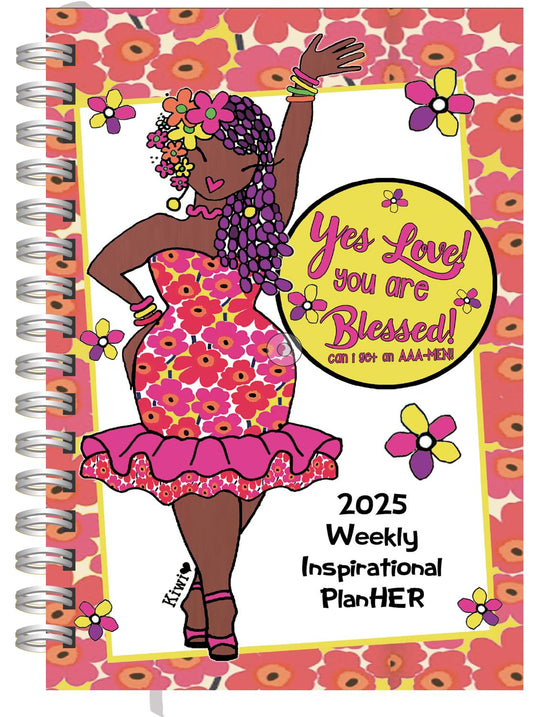 2025 African American Planner, Shades of Color: Be Your Own Insp-HER-ation, Highlighting Black Culture Through Beautiful Art, 5.375 x 8.375 inches