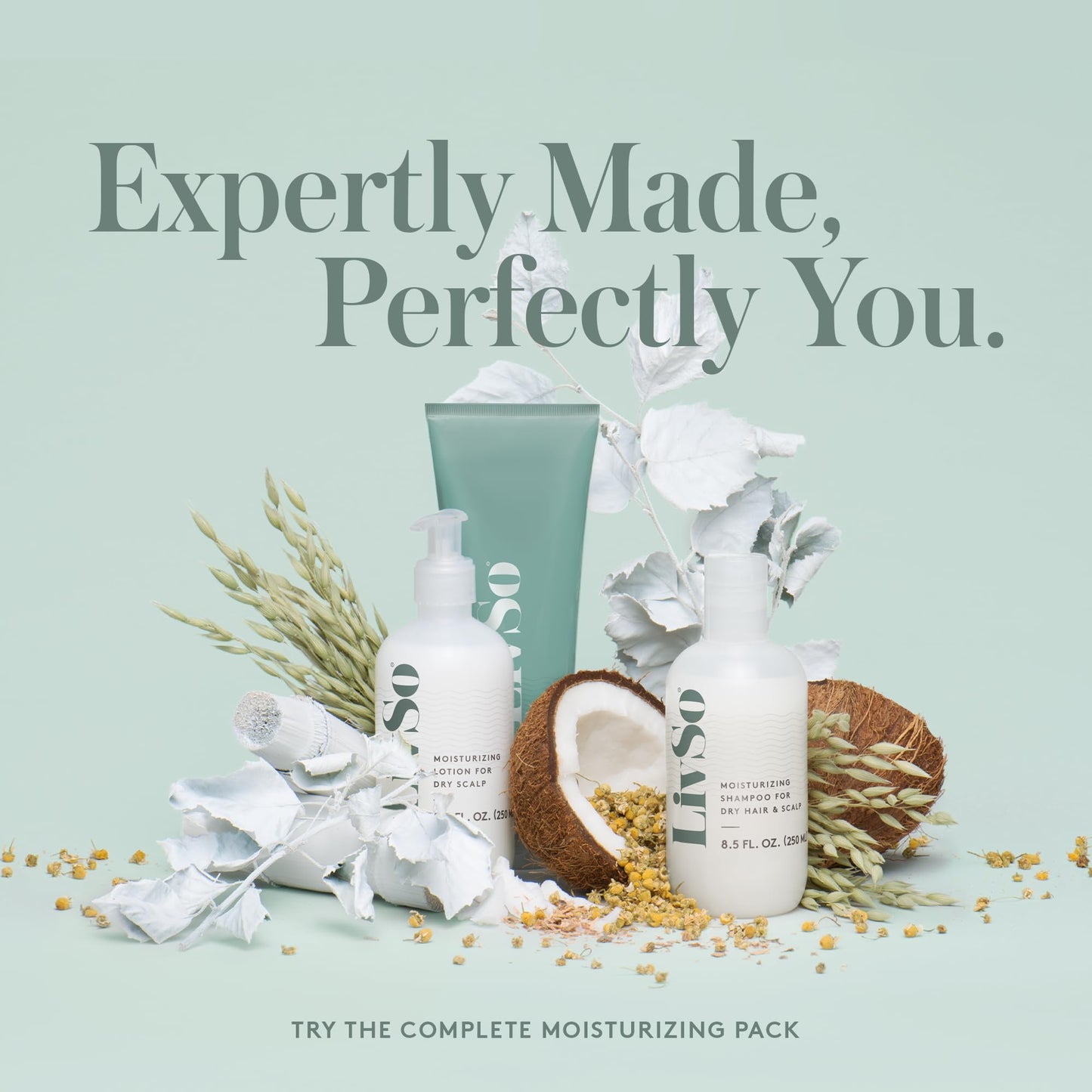 LivSo Moisturizing Scalp Shampoo - Moisturizes Hair & Scalp - Naturally Derived - Fresh Feel Product - A Little Bit of LivSo Goes a Long Way