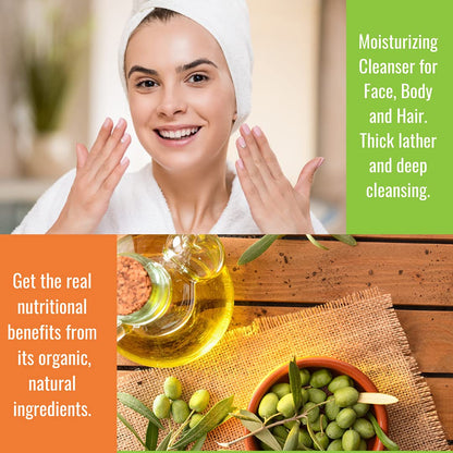 Natural Radiant Life Organic Clay Soap Bar - 5 Oz - Clarifying and Hydrating Bar Soap with Rare Earth Mineral Clay and Olive Oil - Ideal for Acne, Dermatitis, Psoriasis, Hyperpigmentation - Gentle