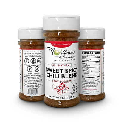 Mo'Spices & Seasonings - Sweet & Spicy Chili Blend, Low Sodium, Gluten Free, Non-GMO, Soy Free, MSG Free, Vegan, Paleo & Keto Friendly-Health Conscious-Sea Salt - Spices - Perfect for Foodies & Picky Eaters