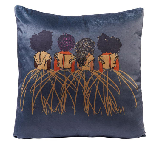 Pardon My Fro Royal Decorative Throw Pillow - Stylish Pillow Cover, Couch Pillow W/Beautiful Design Covers Made W/ 100% Polyester Micro Minx Suede - Decorative Pillows for Home Decor, 18x18, Grey