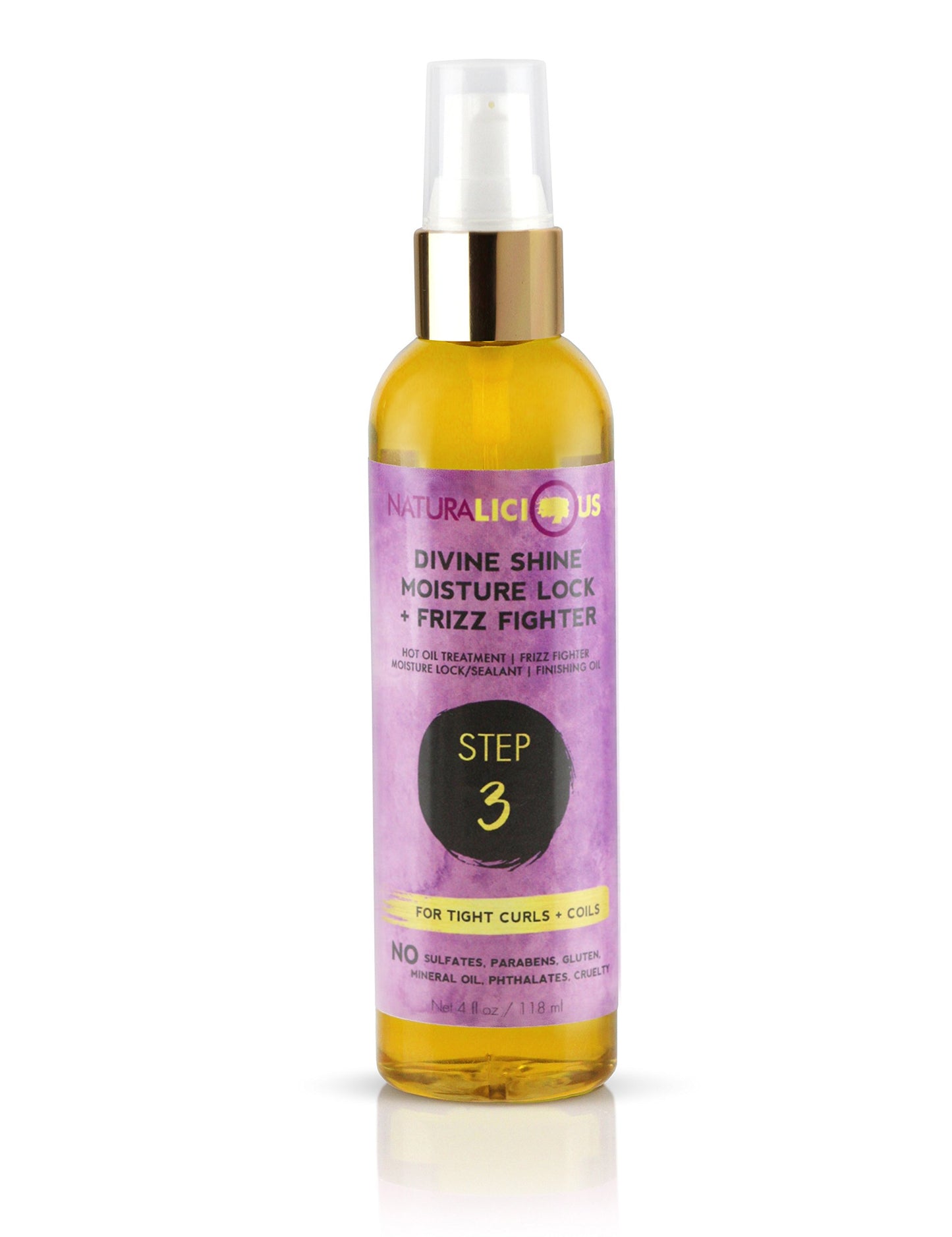 Naturalicious Divine Shine Moisture Lock & Frizz Fighter (For Tight Curls + Coils)